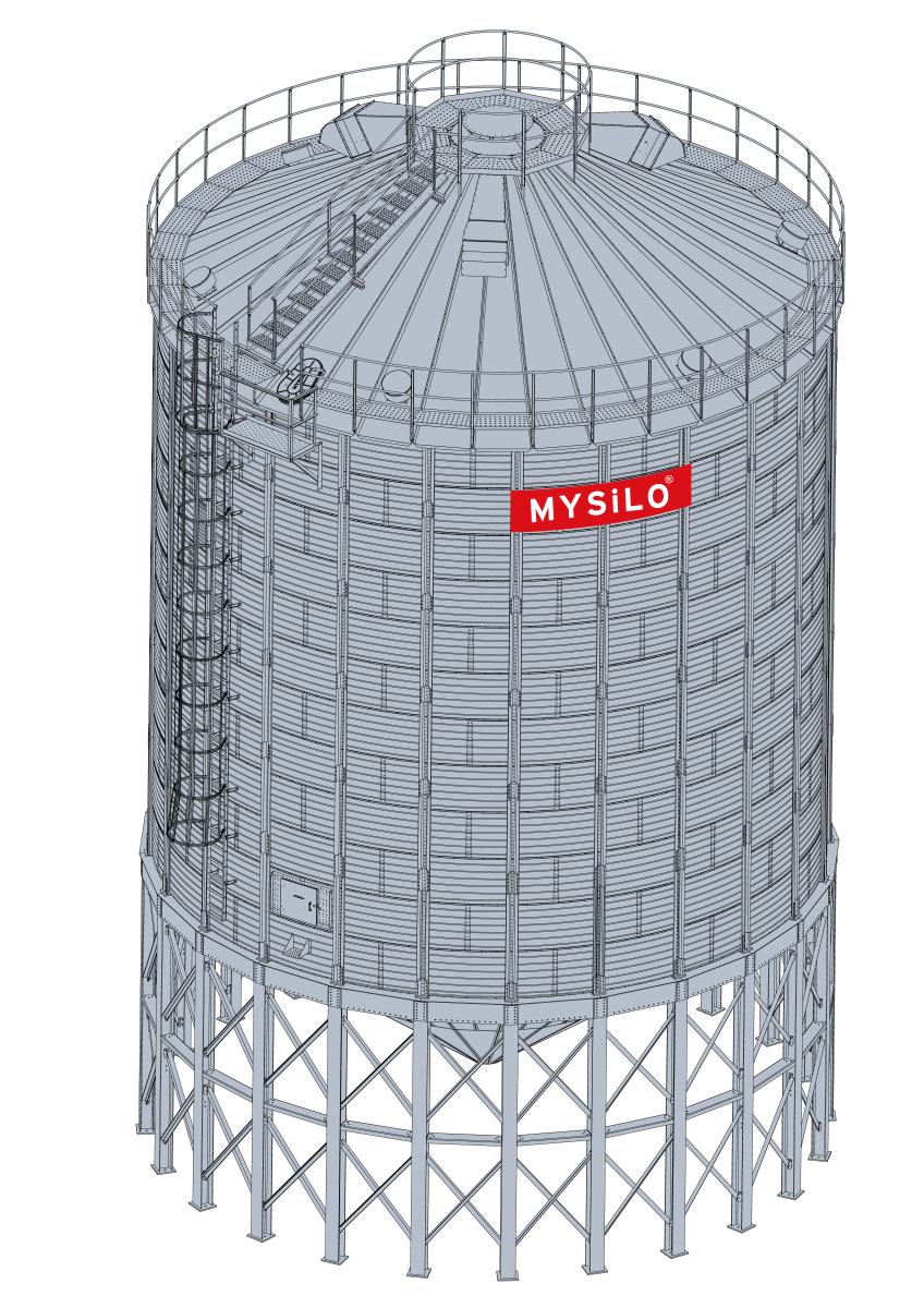 Ticari konik tabanlı silo